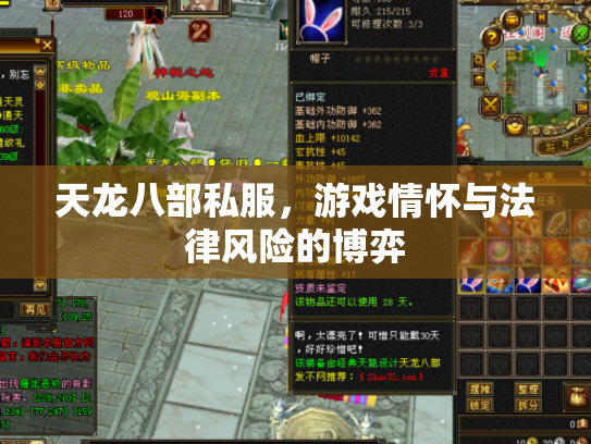 天龙八部私服，游戏情怀与法律风险的博弈