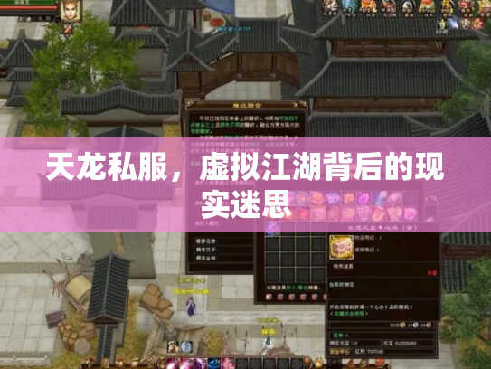天龙私服，虚拟江湖背后的现实迷思