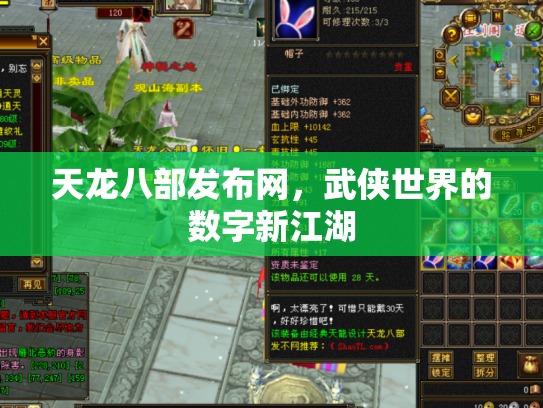 天龙八部发布网，武侠世界的数字新江湖