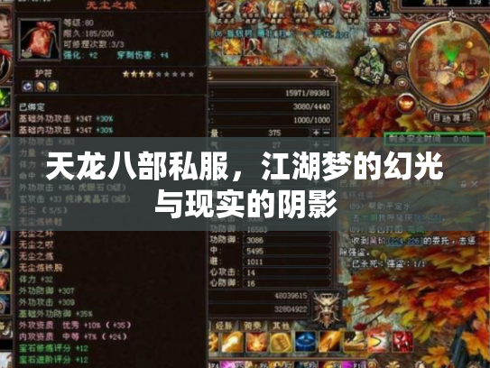 天龙八部私服，江湖梦的幻光与现实的阴影