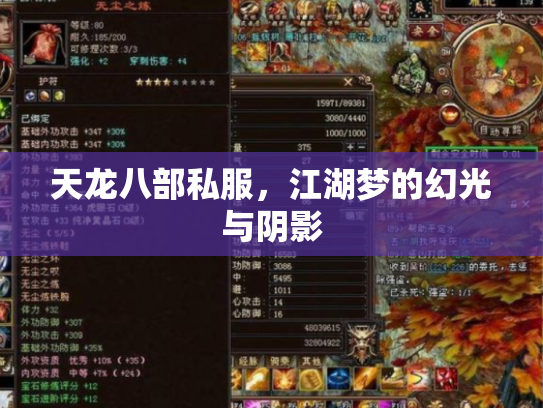 天龙八部私服，江湖梦的幻光与阴影