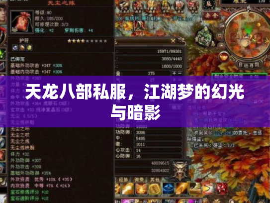 天龙八部私服，江湖梦的幻光与暗影