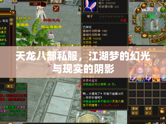 天龙八部私服，江湖梦的幻光与现实的阴影