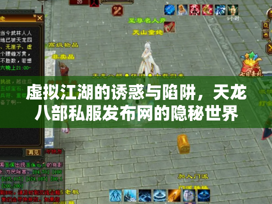 虚拟江湖的诱惑与陷阱，天龙八部私服发布网的隐秘世界