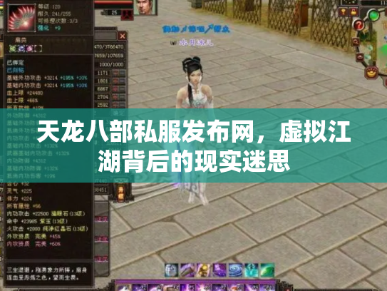 天龙八部私服发布网，虚拟江湖背后的现实迷思