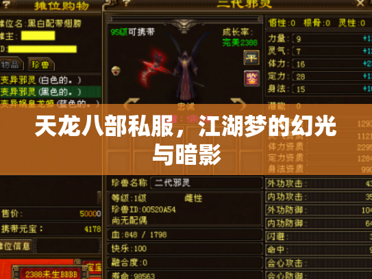 天龙八部私服，江湖梦的幻光与暗影