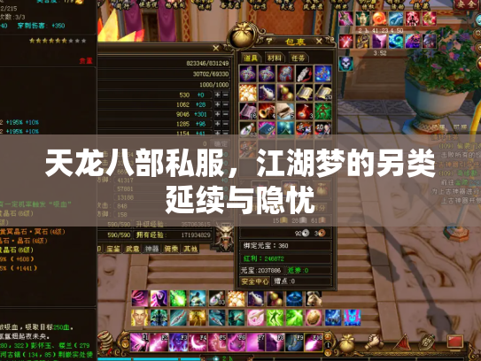 天龙八部私服，江湖梦的另类延续与隐忧