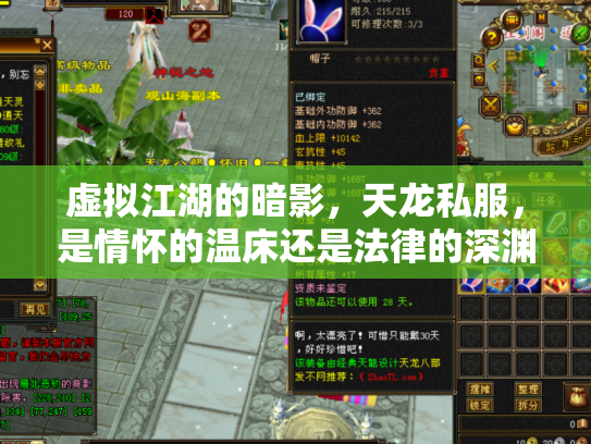 虚拟江湖的暗影，天龙私服，是情怀的温床还是法律的深渊？