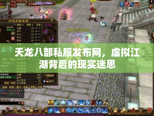 天龙八部私服发布网，虚拟江湖背后的现实迷思