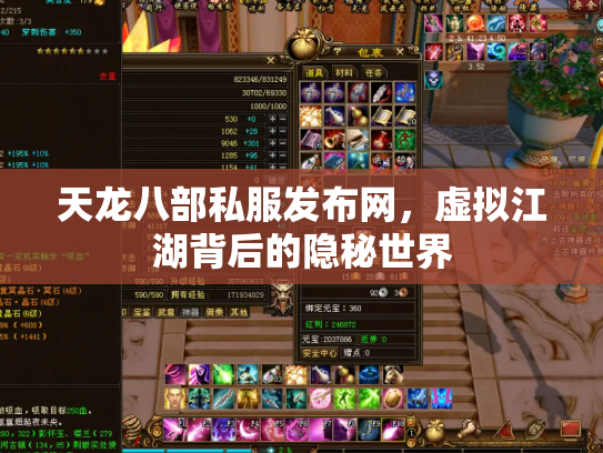 天龙八部私服发布网，虚拟江湖背后的隐秘世界