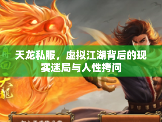 天龙私服，虚拟江湖背后的现实迷局与人性拷问
