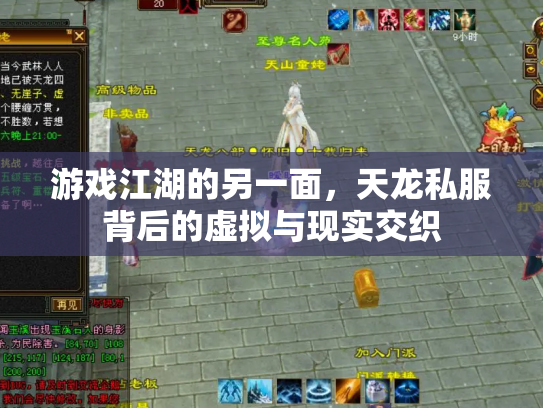 游戏江湖的另一面，天龙私服背后的虚拟与现实交织