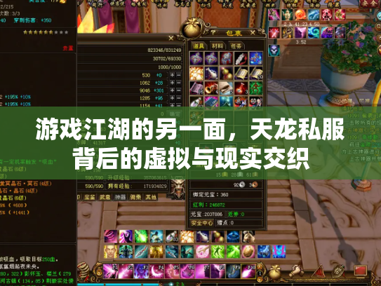 游戏江湖的另一面，天龙私服背后的虚拟与现实交织