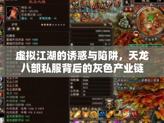 虚拟江湖的诱惑与陷阱，天龙八部私服背后的灰色产业链