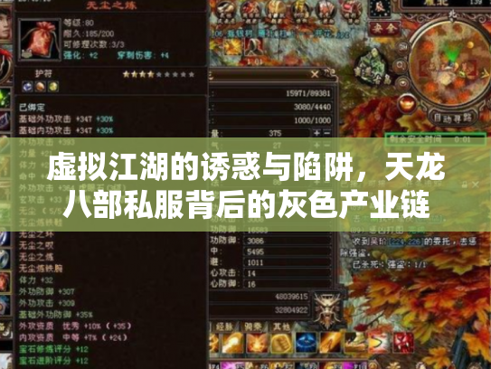 虚拟江湖的诱惑与陷阱，天龙八部私服背后的灰色产业链