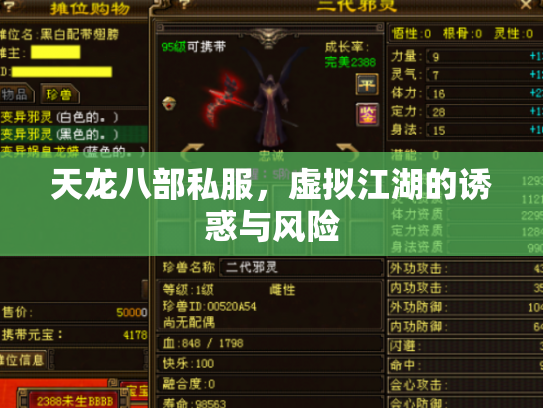 天龙八部私服，虚拟江湖的诱惑与风险