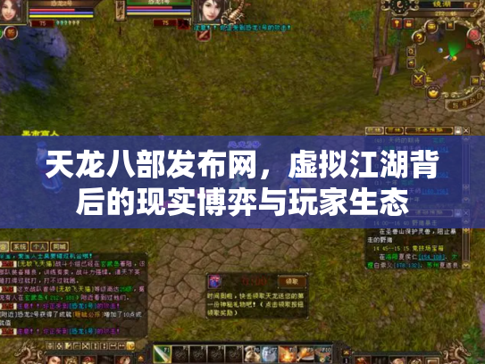 天龙八部发布网，虚拟江湖背后的现实博弈与玩家生态