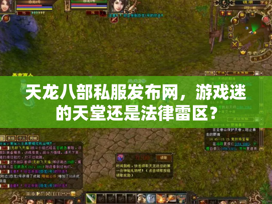 天龙八部私服发布网，游戏迷的天堂还是法律雷区？