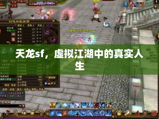 天龙sf，虚拟江湖中的真实人生