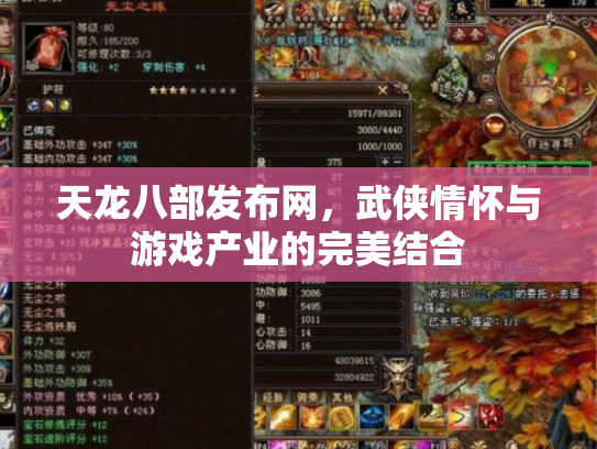 天龙八部发布网，武侠情怀与游戏产业的完美结合