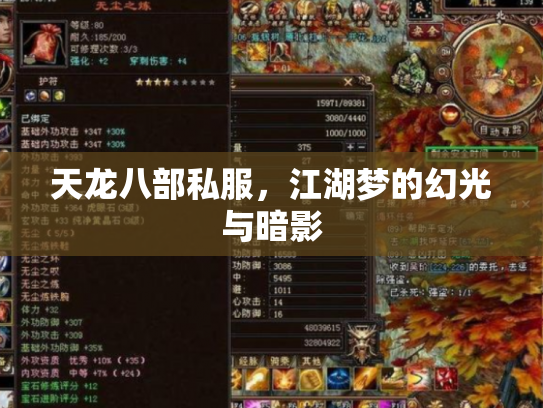 天龙八部私服，江湖梦的幻光与暗影