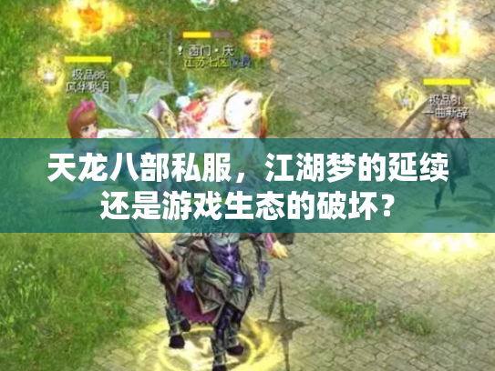 天龙八部私服，江湖梦的延续还是游戏生态的破坏？
