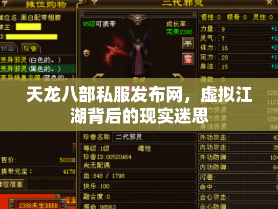 天龙八部私服发布网，虚拟江湖背后的现实迷思