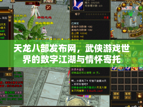 天龙八部发布网，武侠游戏世界的数字江湖与情怀寄托