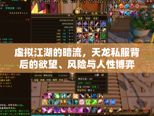 虚拟江湖的暗流，天龙私服背后的欲望、风险与人性博弈