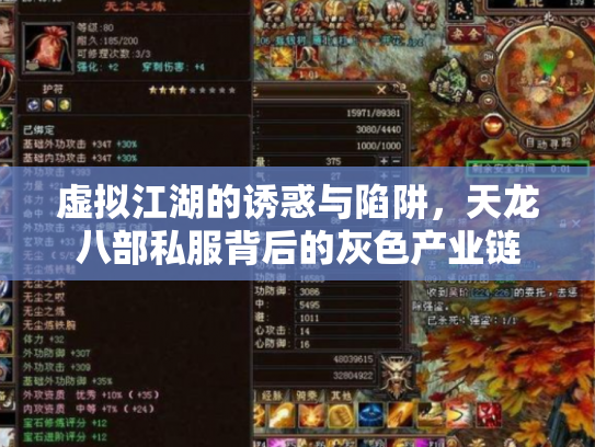 虚拟江湖的诱惑与陷阱，天龙八部私服背后的灰色产业链