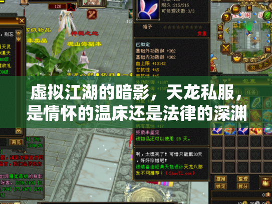 虚拟江湖的暗影，天龙私服，是情怀的温床还是法律的深渊？