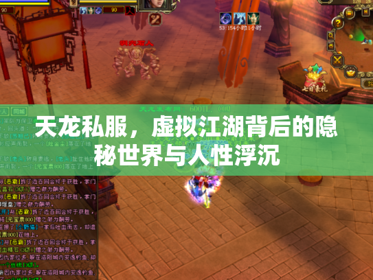 天龙私服，虚拟江湖背后的隐秘世界与人性浮沉