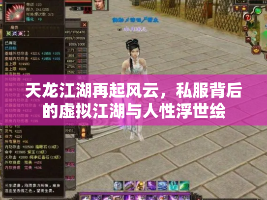 天龙江湖再起风云，私服背后的虚拟江湖与人性浮世绘