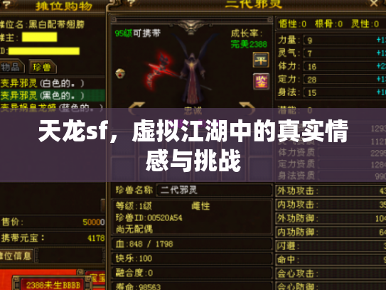 天龙sf，虚拟江湖中的真实情感与挑战