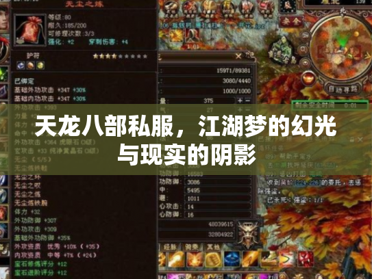 天龙八部私服，江湖梦的幻光与现实的阴影