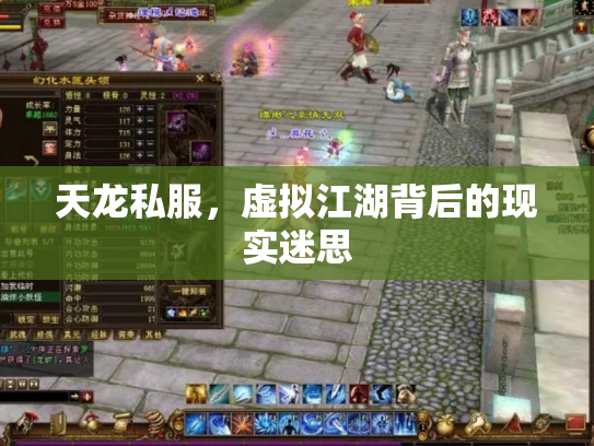 天龙私服，虚拟江湖背后的现实迷思