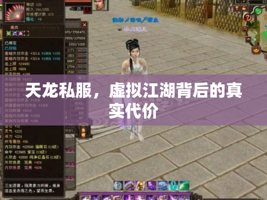 天龙私服，虚拟江湖背后的真实代价