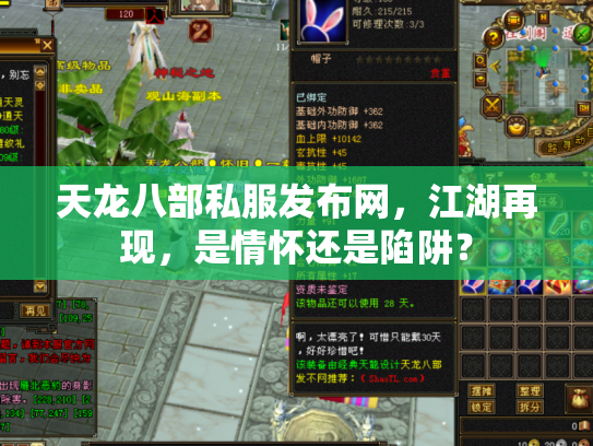 天龙八部私服发布网，江湖再现，是情怀还是陷阱？