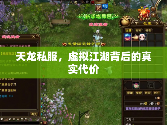 天龙私服，虚拟江湖背后的真实代价