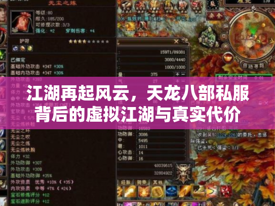 江湖再起风云，天龙八部私服背后的虚拟江湖与真实代价