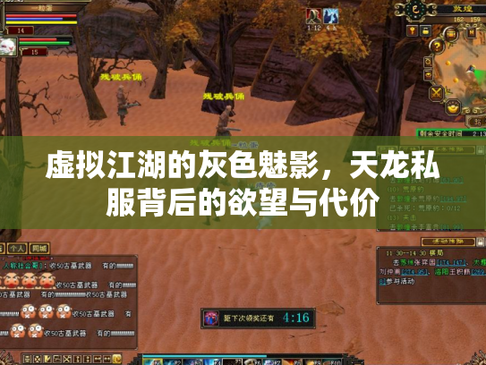虚拟江湖的灰色魅影，天龙私服背后的欲望与代价