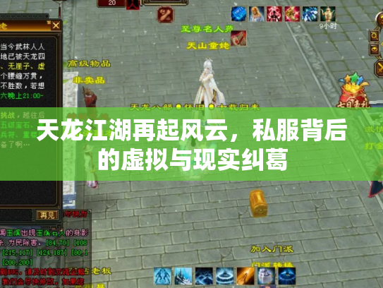 天龙江湖再起风云，私服背后的虚拟与现实纠葛