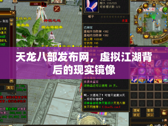 天龙八部发布网，虚拟江湖背后的现实镜像