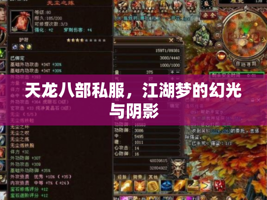 天龙八部私服，江湖梦的幻光与阴影