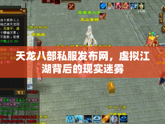 天龙八部私服发布网，虚拟江湖背后的现实迷雾