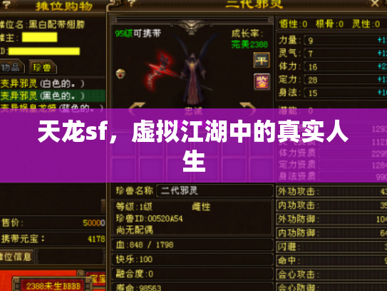 天龙sf，虚拟江湖中的真实人生