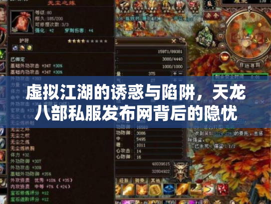 虚拟江湖的诱惑与陷阱，天龙八部私服发布网背后的隐忧