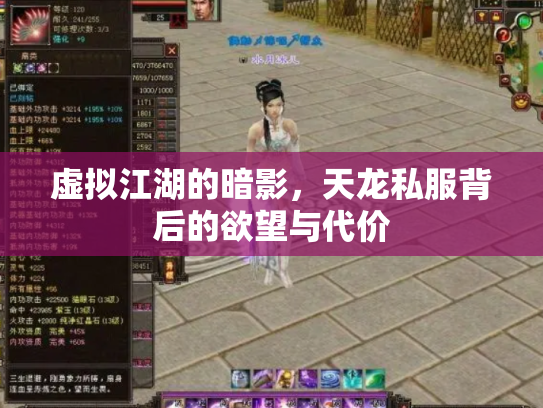 虚拟江湖的暗影，天龙私服背后的欲望与代价