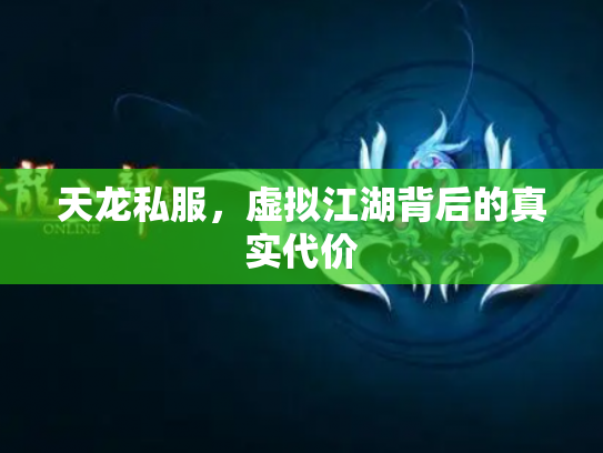 天龙私服，虚拟江湖背后的真实代价