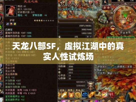 天龙八部SF，虚拟江湖中的真实人性试炼场